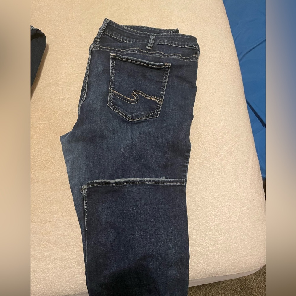 Silver Jeans Women's Dark Blue Boot Cut Jeans